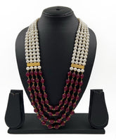 Designer Grooms Semi Precious Multilayered Beads Necklace For Men Beads Jewellery